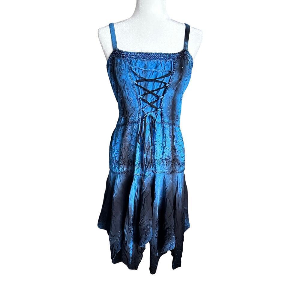Vintage dark fairy core midi dress